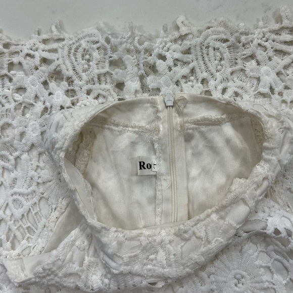 White Halter Sheath Midi Dress for Brides - Picture 7 of 11